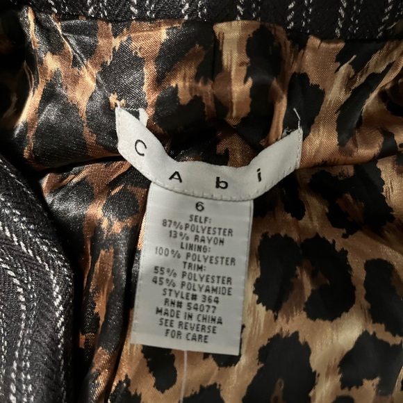 Cabi Joey Pinstripe Blazer Size 6 Black & Gray - Picture 6 of 9